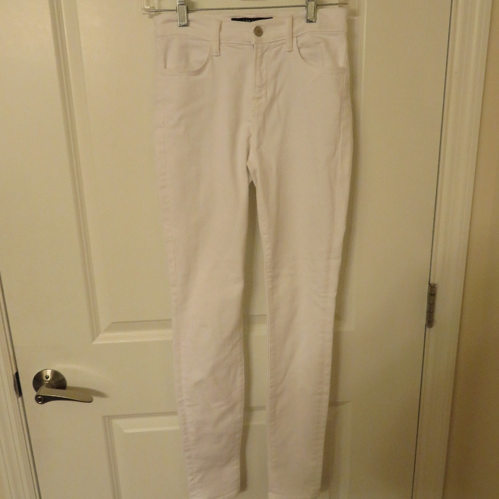J BRAND WHITE MARIA SKINNY JEANS 25 *